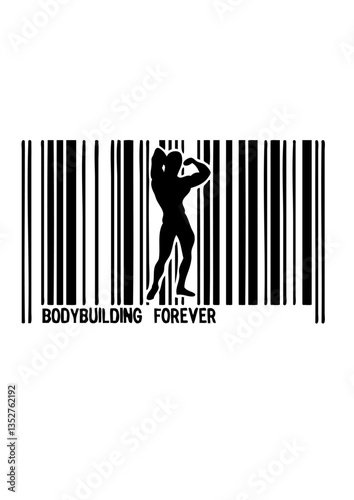 code barre bodybuilding forever musculation bodybuilder pose biceps