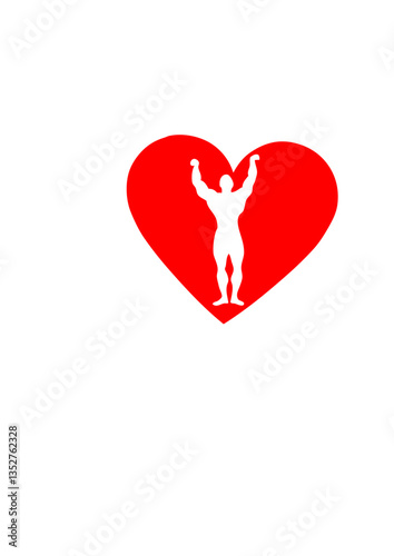 I love bodybuilding coeur musculation pose muscu