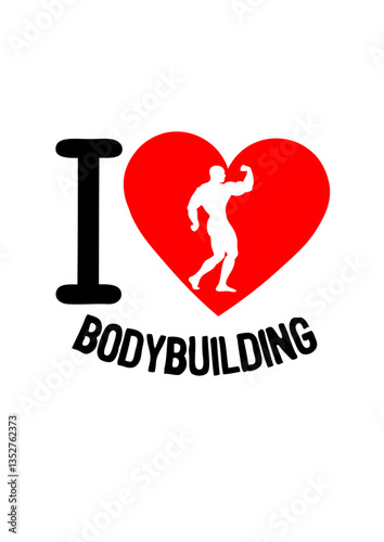 I love bodybuilding coeur musculation pose muscu