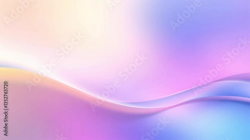 Abstract wave background, smooth and gradient style, in shades of purple and pink, representing softness with copy space