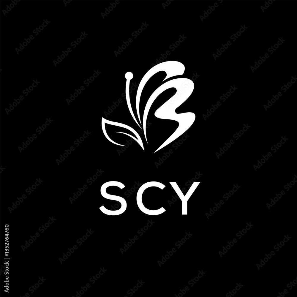 Fototapeta premium SCY creative minimalist letter logo.