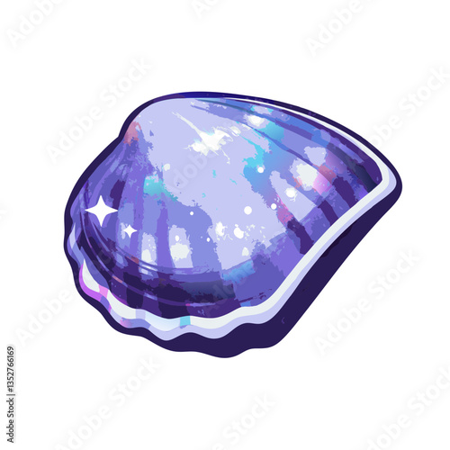 a colorful iridescent seashell with a soft texture
