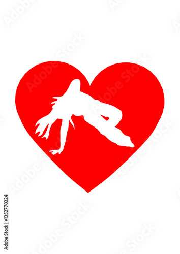 Love capoeira coeur aime
