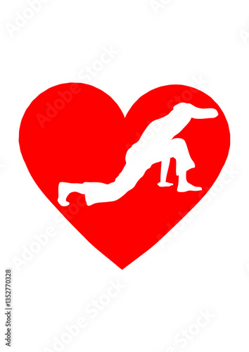 Love capoeira coeur aime