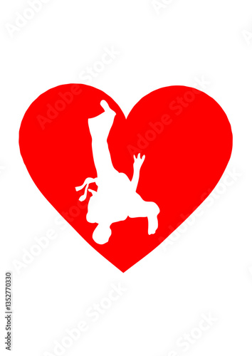 Love capoeira coeur aime