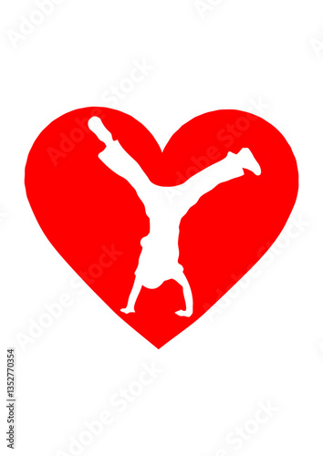 Love capoeira coeur aime