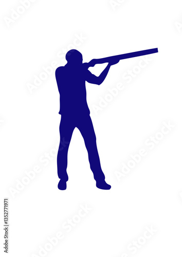 ball trap homme tire fusil