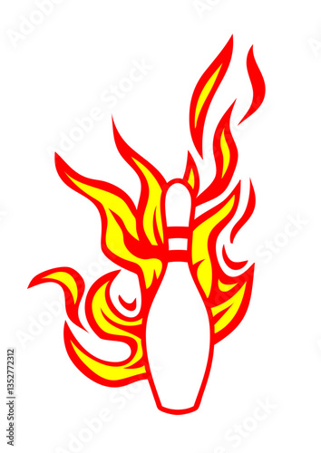 quille bowling flamme logo club