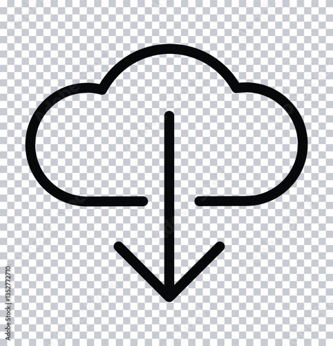 Download icon, Cloud data download icon. 