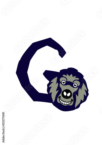 gorille lettre g dessin