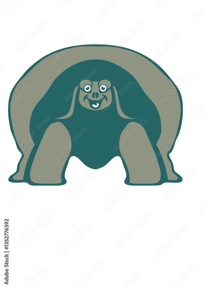 Fototapeta premium tortue dessin animaux rigolo