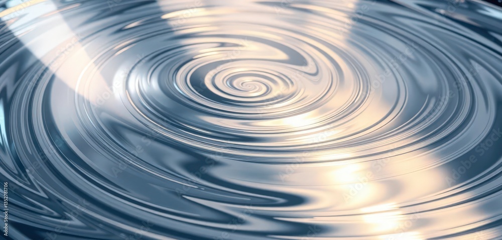Swirling, polished chrome surface with subtle, reflective highlights, silver, gradient Swirling, polished chrome surface with subtle, reflective highlights, silver, gradient