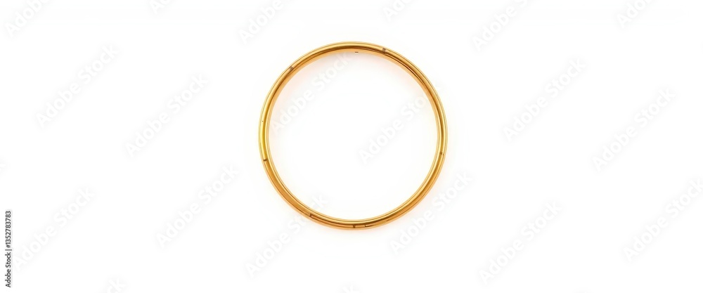 Two simple, thin gold rings interlocked on a plain white background, fashion, image Two simple, thin gold rings interlocked on a plain white background, fashion, image