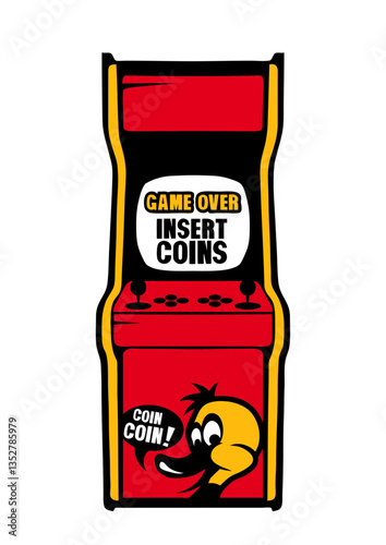 insert coins canard borne arcade humour