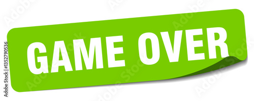 game over sticker. game over label