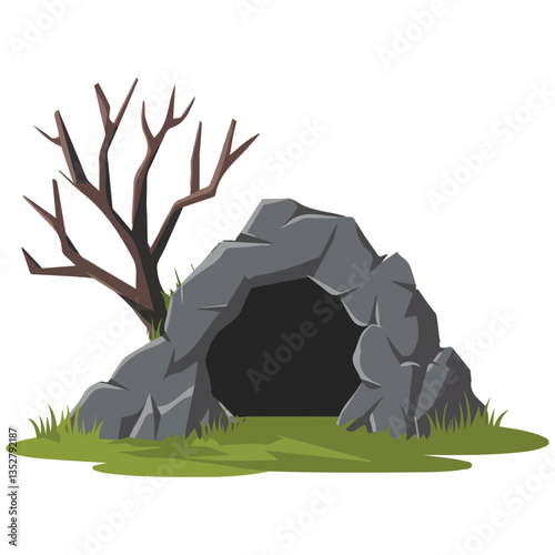 Adventure cave icon vector illustration