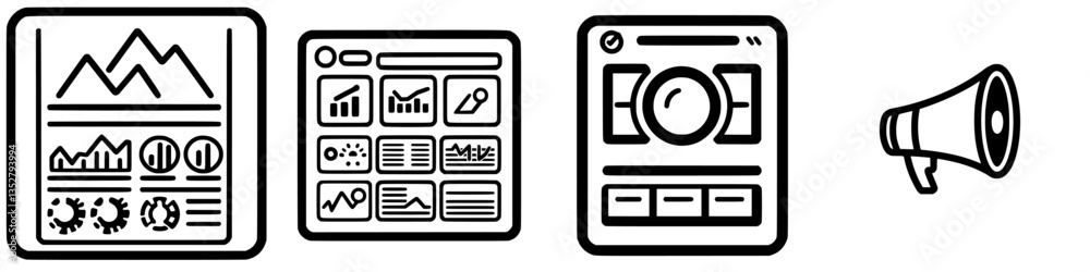 Detailed visual representation of data analysis highlighted with charts and graphs for informative presentations Detailed visual representation of data analysis highlighted with charts and graphs for informative presentations