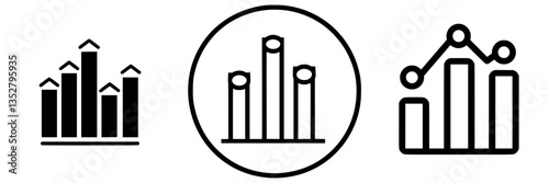 Graphical representations of data showing trends and comparisons in statistics