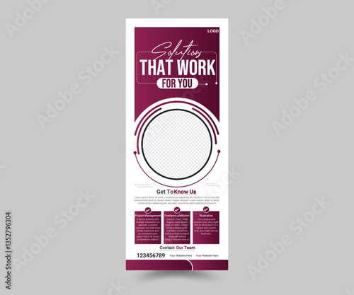 Creative and eye catching rollup banner design template