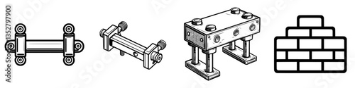 Various types of mechanical components showcasing different designs and functionalities for industrial applications