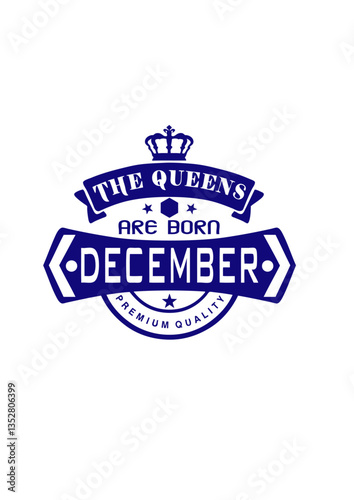 december born queens crown logo anniversaire