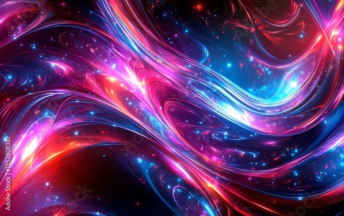 Vibrant Swirling Abstract Background Red Blue Energy