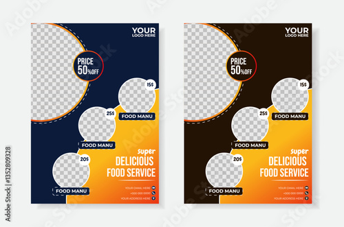 Creative, modern and professional restaurant food flyer a4 poster template layout design