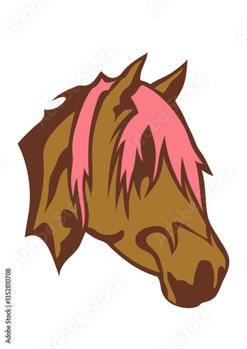 cheval tete dessin silhouette 