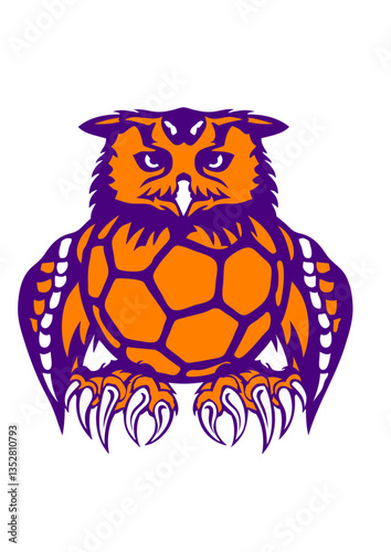 handball hibou chouette logo club ballon