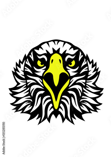 Aigle tête animal oiseaux tribal 