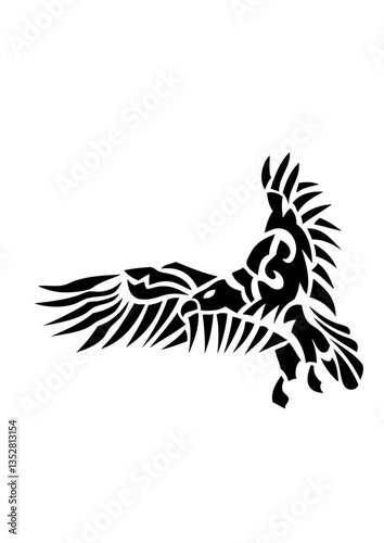 aigle animal oiseaux tribal 