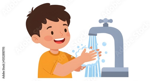 boy in bathroom with a towel