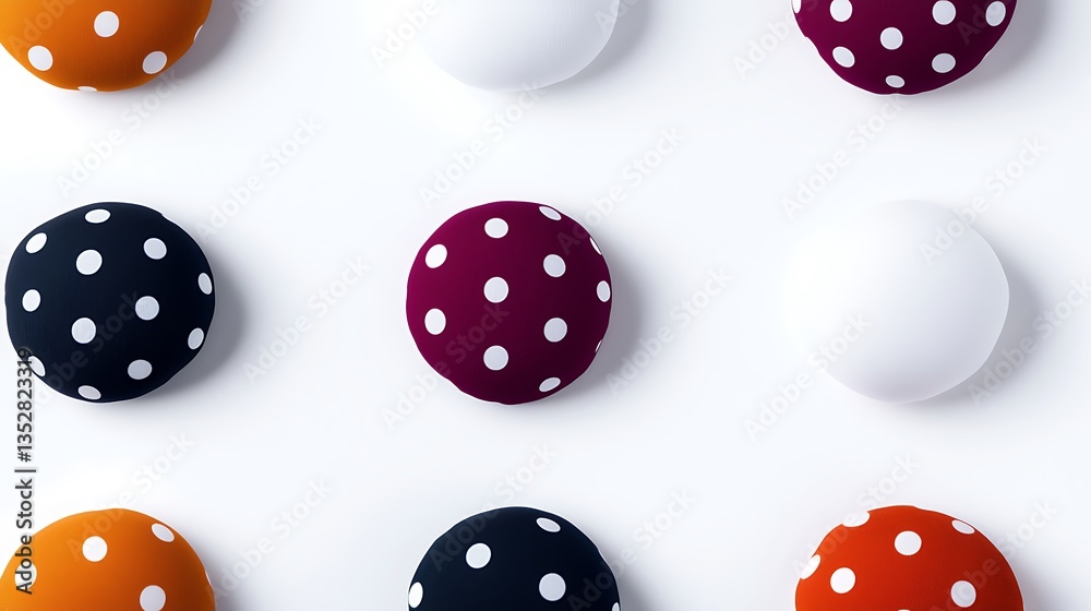 Array of colored circles, some dotted, on white, simple & modern Array of colored circles, some dotted, on white, simple & modern