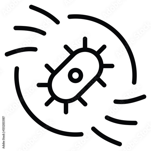 Infectious icon line vector illustration
