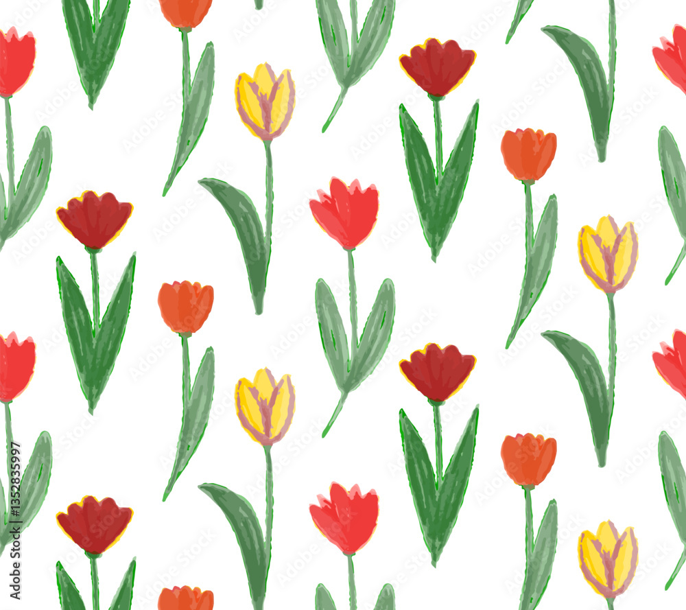 seamless background with tulips seamless background with tulips