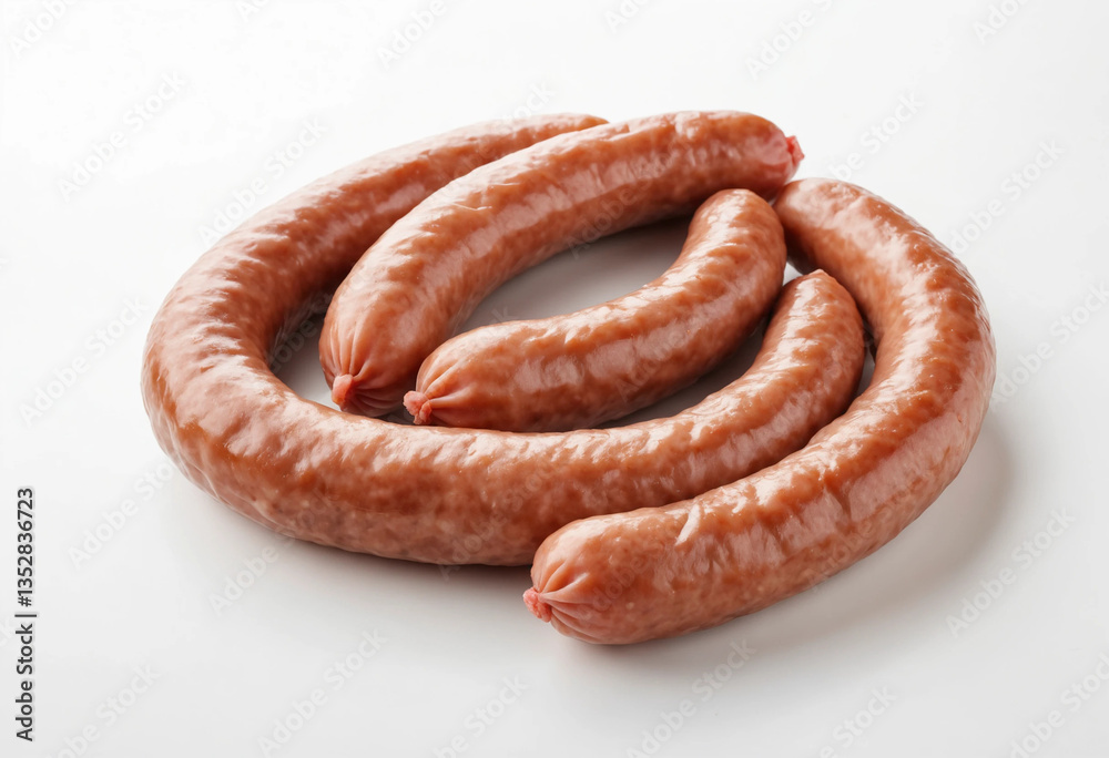 A bunch of hot dogs are sitting on a white background A bunch of hot dogs are sitting on a white background