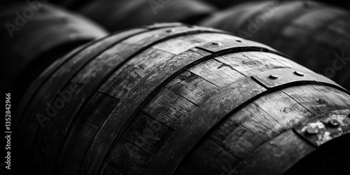 Obraz na płótnie Stara drewniana beczka po whiskey w salonie