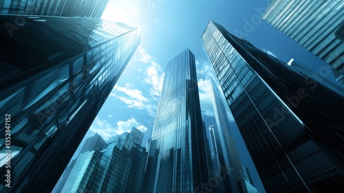 Fototapeta Naklejka Na Ścianę i Meble -  A professional office district with state-of-the-art infrastructure and contemporary design.