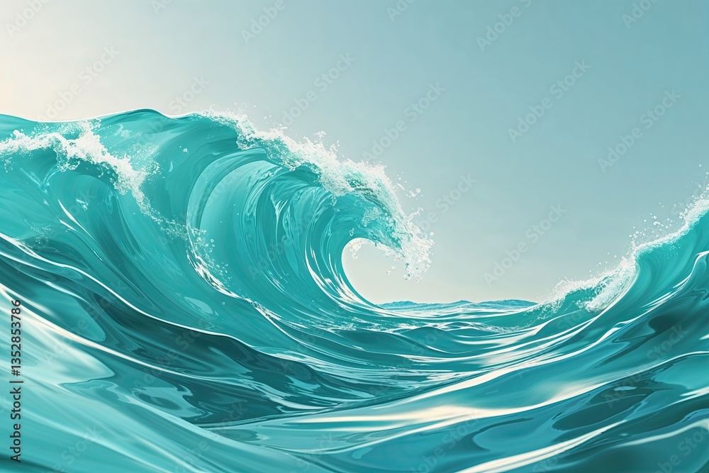 Calm Aqua Wave Background for Nautical Themes and Peaceful Nature Imagery Calm Aqua Wave Background for Nautical Themes and Peaceful Nature Imagery