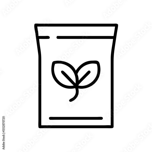 Packaging of organic product featuring leaf design  