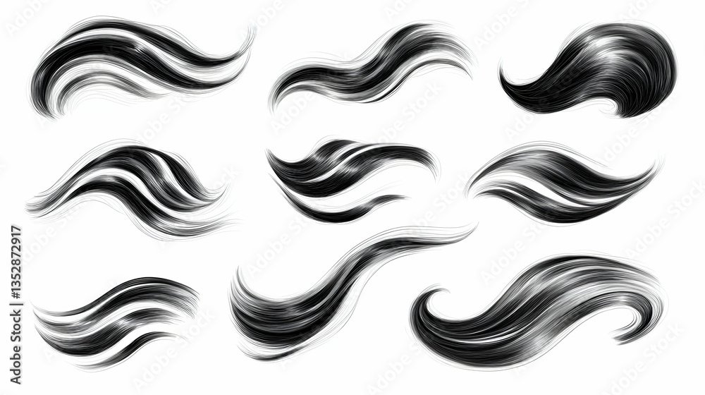 Fototapeta premium Abstract Brush Strokes Collection