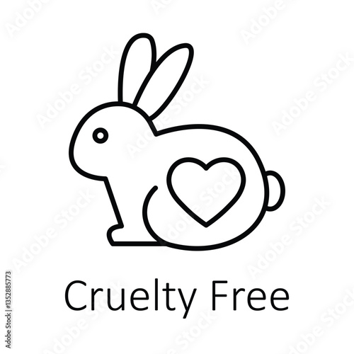 Vector icon for Cruelty Free. A design symbolizing animal-friendly, ethical, and compassionate product testing standards.