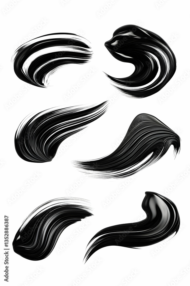 Naklejka premium Abstract Paint Strokes Collection