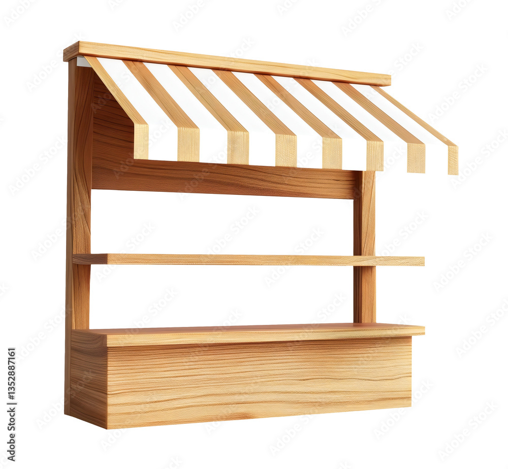 wooden market stall with striped awning isolated png transparent cutout wooden market stall with striped awning isolated png transparent cutout