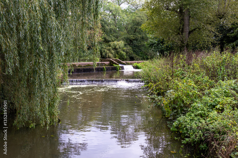 Weir on the Ouse near Barcombe Mills, East Sussex, England Weir on the Ouse near Barcombe Mills, East Sussex, England