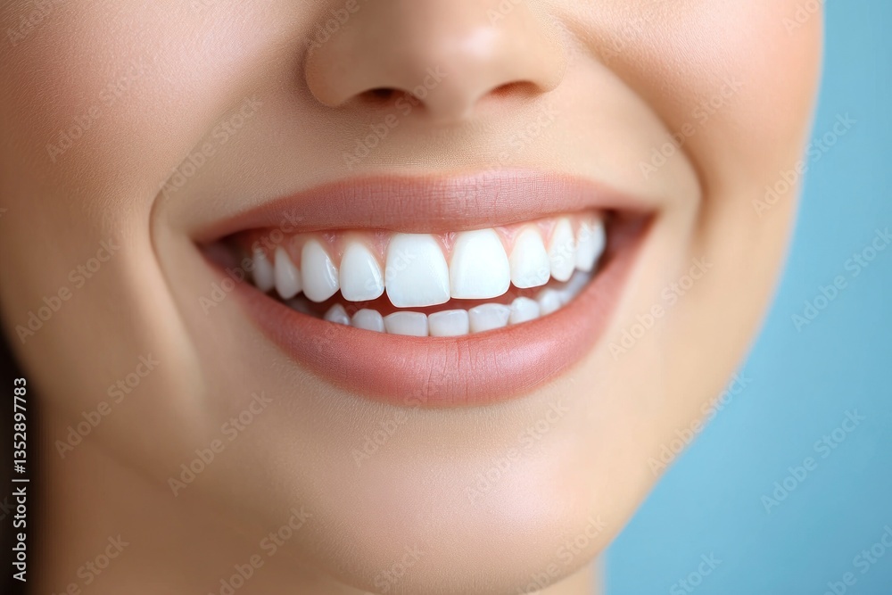 Smiling Woman Showing Perfect Teeth in Close Up Studio Shot Smiling Woman Showing Perfect Teeth in Close Up Studio Shot