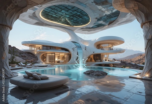morocco house futuristic vision photo