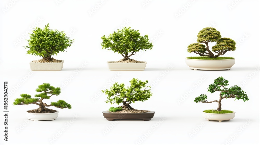 Elegant collection of beautiful bonsai trees display Elegant collection of beautiful bonsai trees display