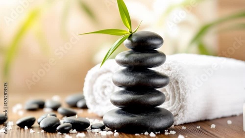Zen Stones and Serenity: A Tranquil Spa Setting