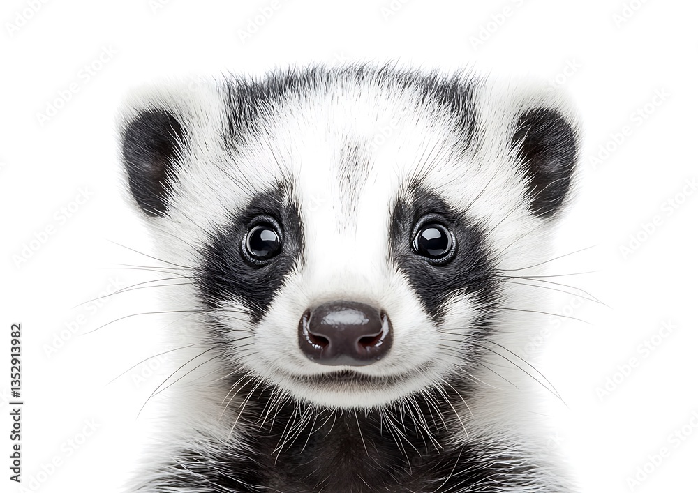 Fototapeta premium Cute Baby Badger Closeup.